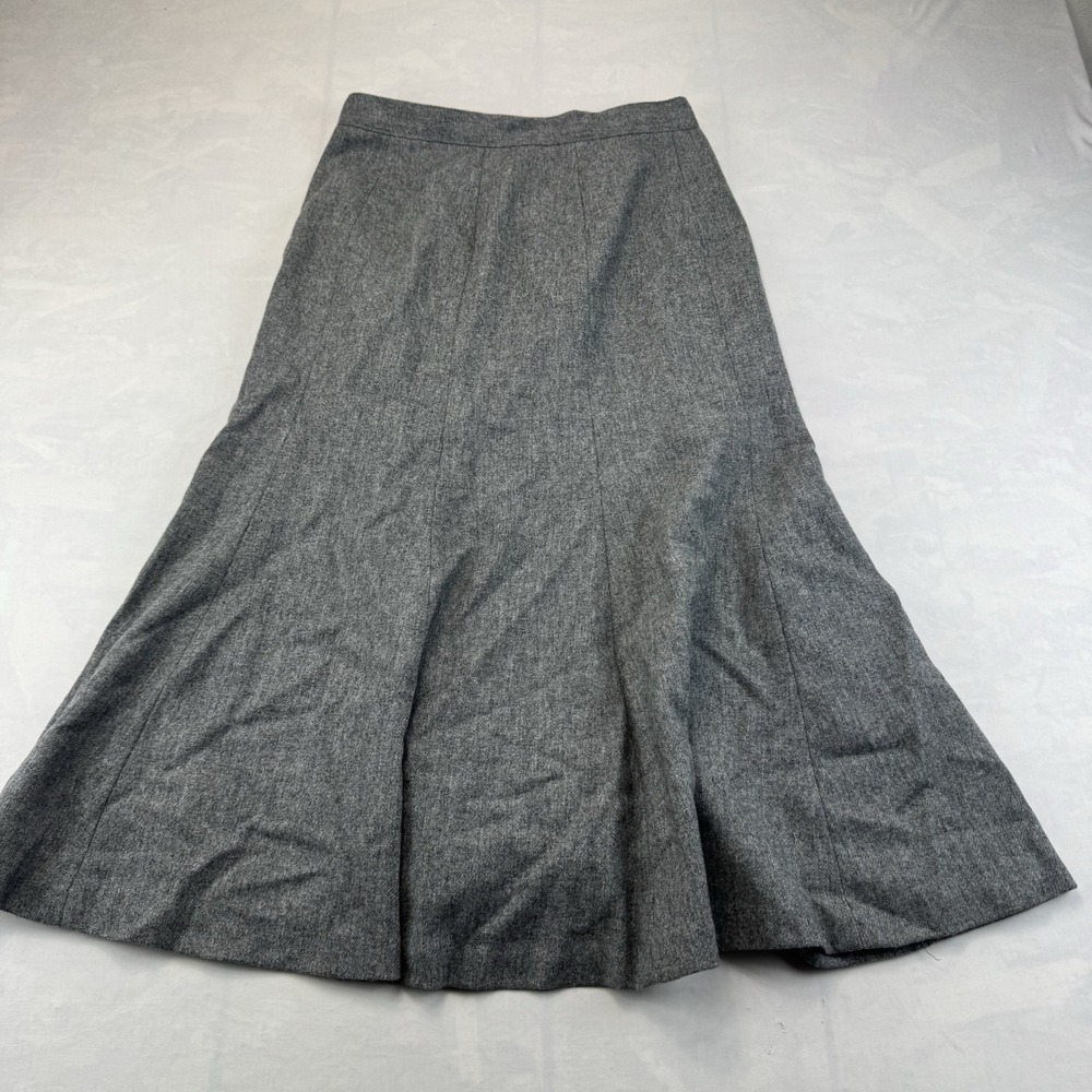 Ashley Brooke Gray A-Line Midi Skirt Womens Size 10 Made USA